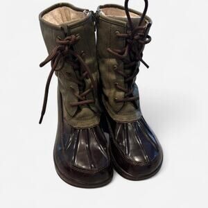 JBU by Jambu Women's Caramel Duck Boots, Vegan Leather & Rubber, Size 9M